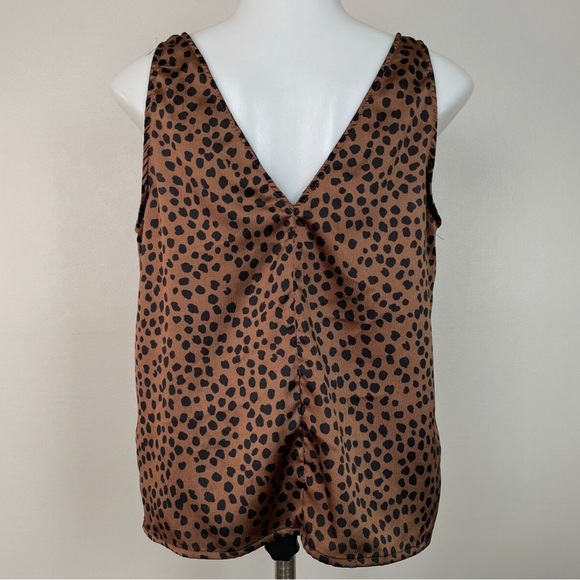 Leopard Print Sleeveless Tank Top, Like New Sz Women’s L . - Picture 5 of 5